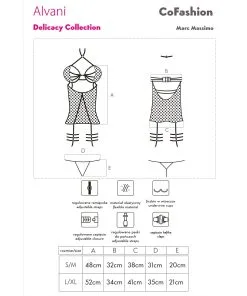 CoFashion Guêpière Et String Alvani -Promos Soutien-gorge Boutique alvani size