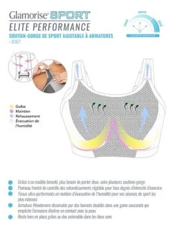 Glamorise Soutien-gorge De Sport Réglable 5 Glamorise Soutien-gorge De Sport Réglable -Promos Soutien-gorge Boutique g 1003297 0011 3