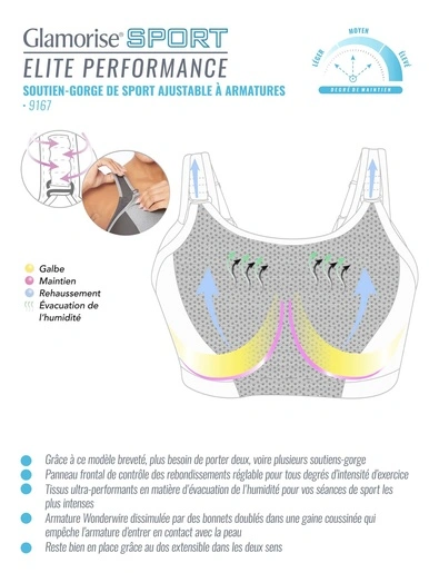 Glamorise Soutien-gorge De Sport Réglable 3 Glamorise Soutien-gorge De Sport Réglable – Image 3