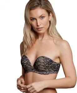 Bye Bra Soutien-gorge Adhésif Avec Armatures Finition Dentelle Gala -Promos Soutien-gorge Boutique gala bra lace on model angle
