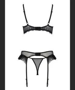 Passion Redresse-seins, Porte-jarretelles Et String Kerria -Promos Soutien-gorge Boutique kerria set with open bra pack back