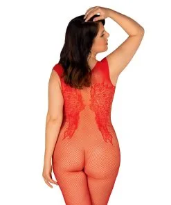 Obsessive Combinaison Ouverte N112 -Promos Soutien-gorge Boutique n112 bodystocking rouge xl back