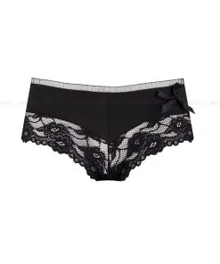 Roza Shorty En Microfibre Et Dentelle Sisi -Promos Soutien-gorge Boutique packshot shorty sisi roza noir