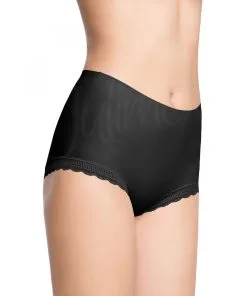 Julimex Culotte Grande Taille à Taille Haute Avec Coutures Plates Ruby